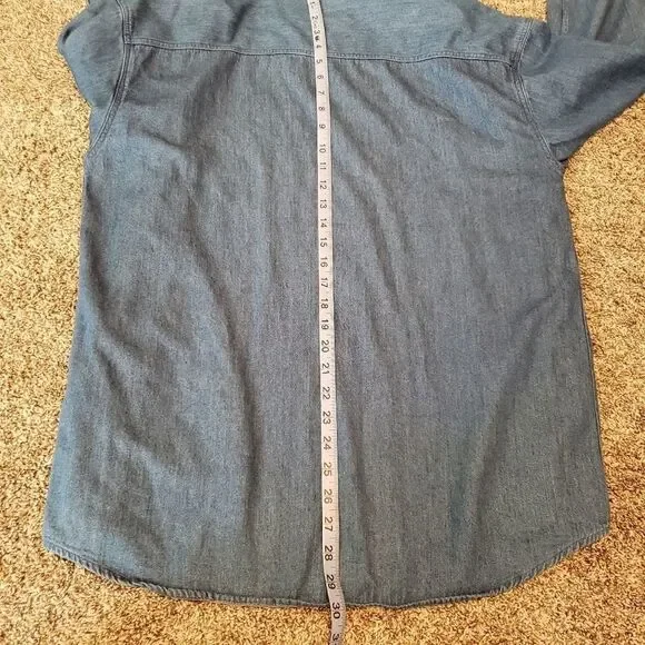 Artworks by Kay Black Ladies Button Down Denim Top,Large - Picture 10 of 12